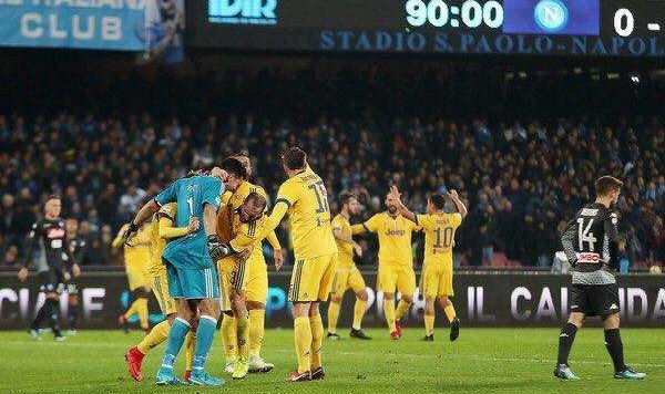  那不勒斯终结尤文联赛不败金身  